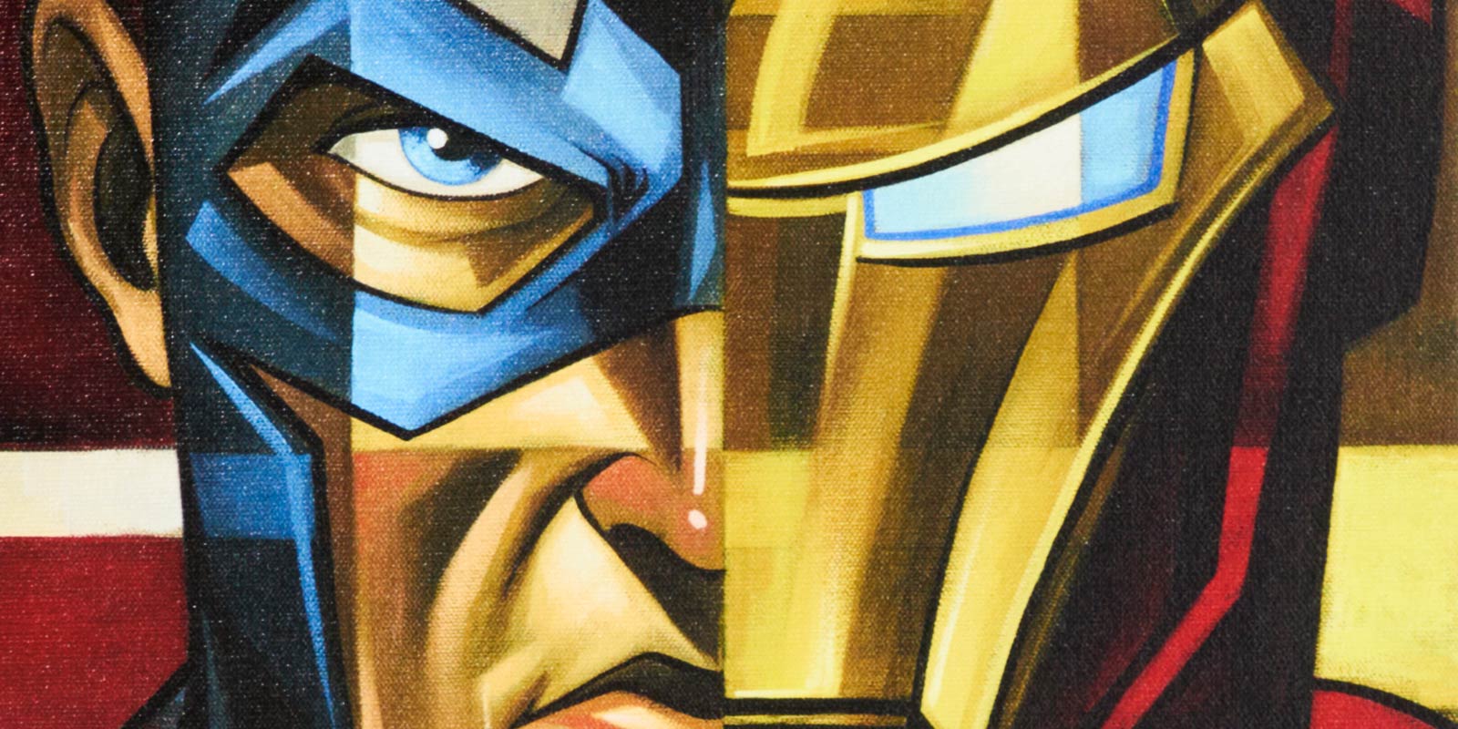 Tim Rogerson MARVEL Artist Header Picture Captain America vs Iron Man